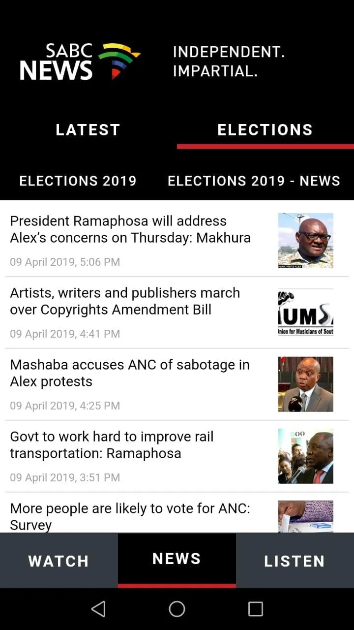 SABC News | Indus Appstore | Screenshot