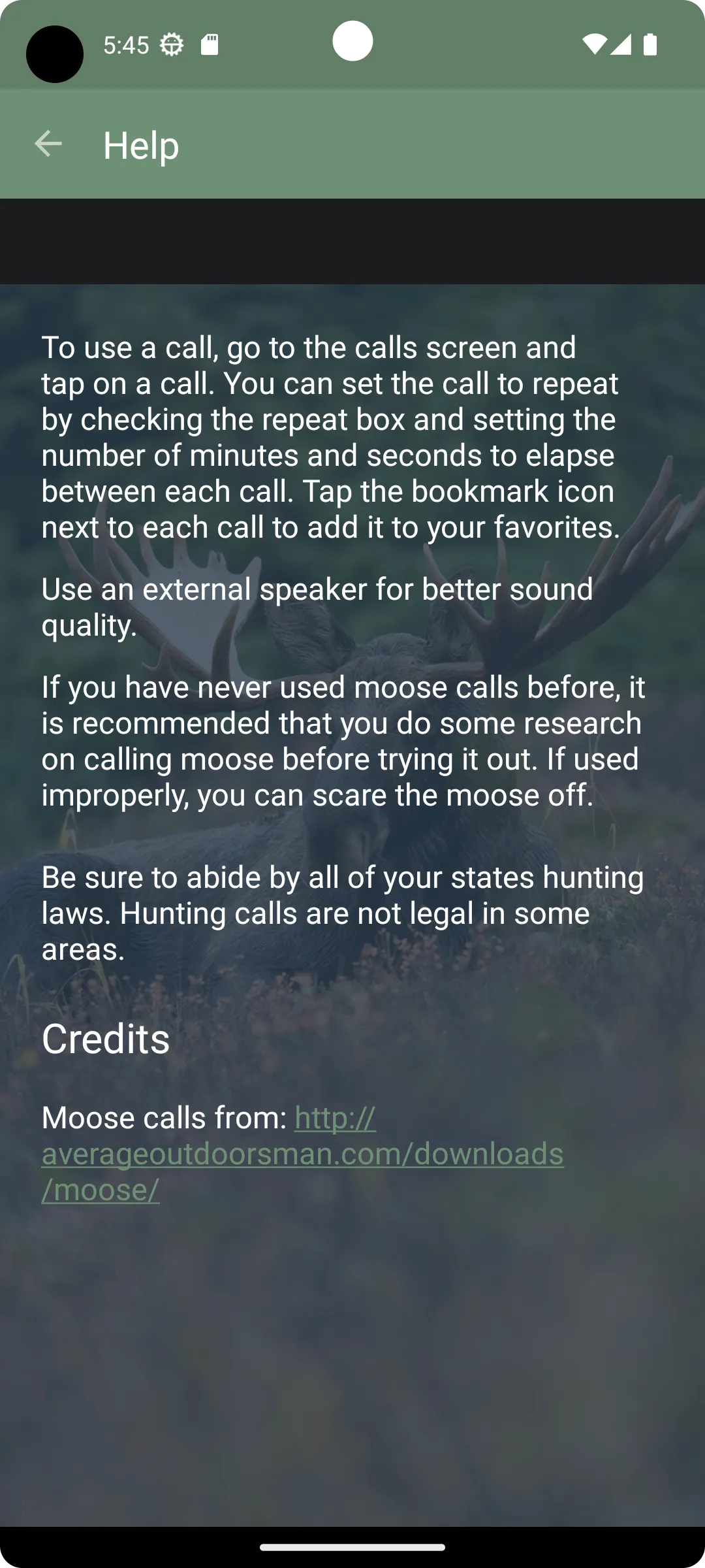 Moose Calls | Indus Appstore | Screenshot