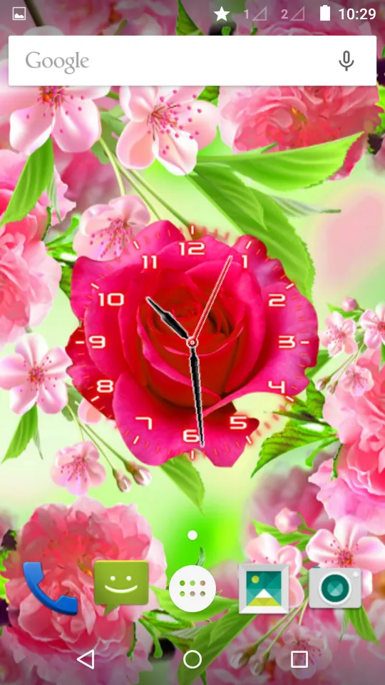 Rose Flower Clock | Indus Appstore | Screenshot