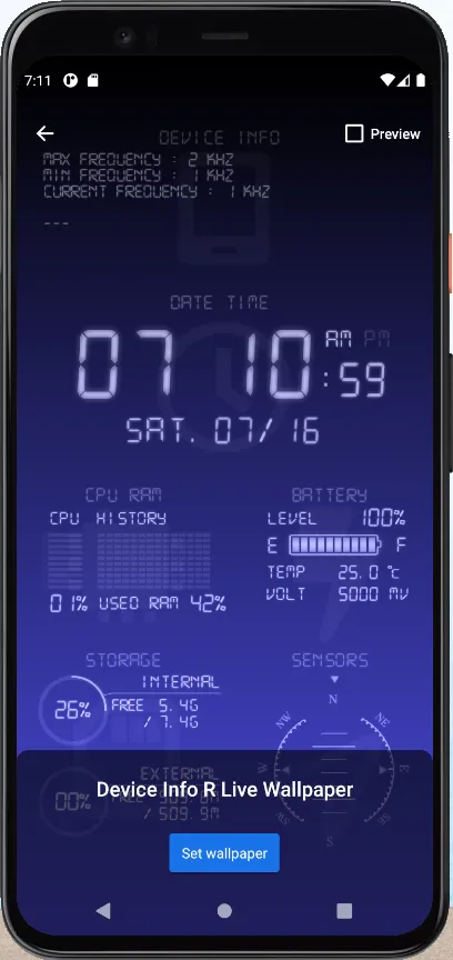 Device Info R Live Wallpaper | Indus Appstore | Screenshot