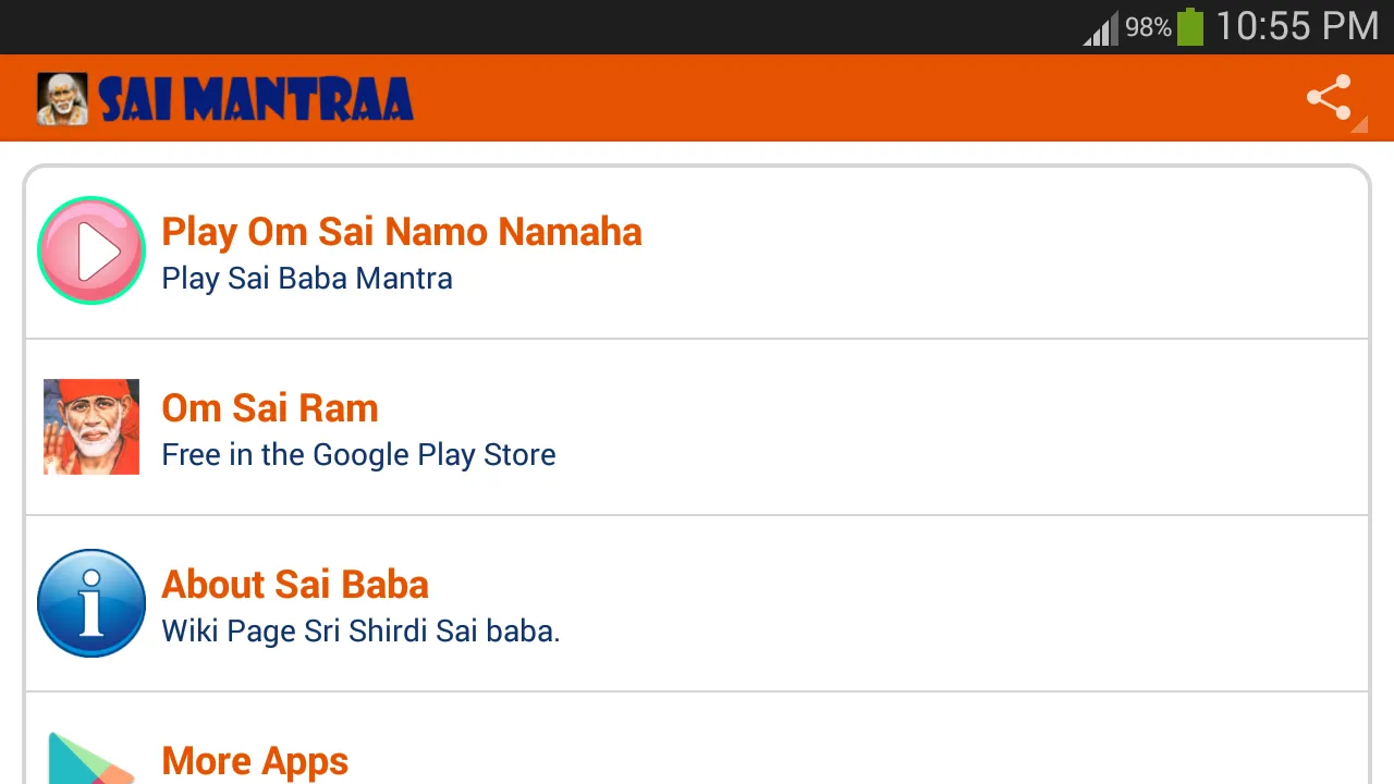 Sai Mantraa Om Sai Namo Namaha | Indus Appstore | Screenshot