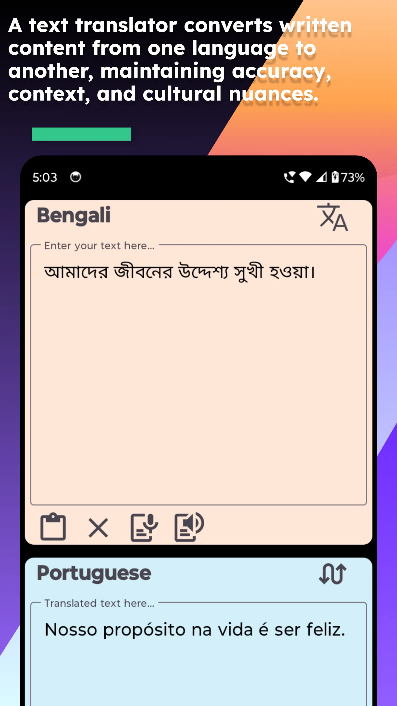 Bengali Portuguese Translate | Indus Appstore | Screenshot