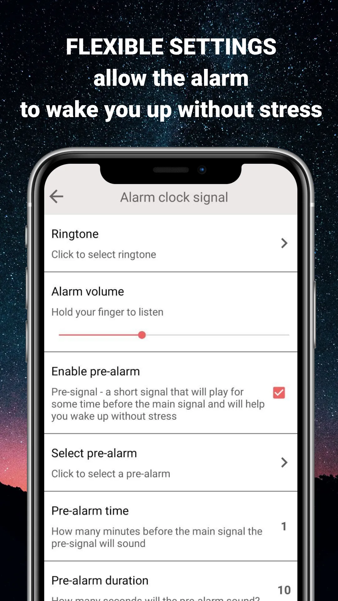 Gentle alarm clock with music | Indus Appstore | Screenshot