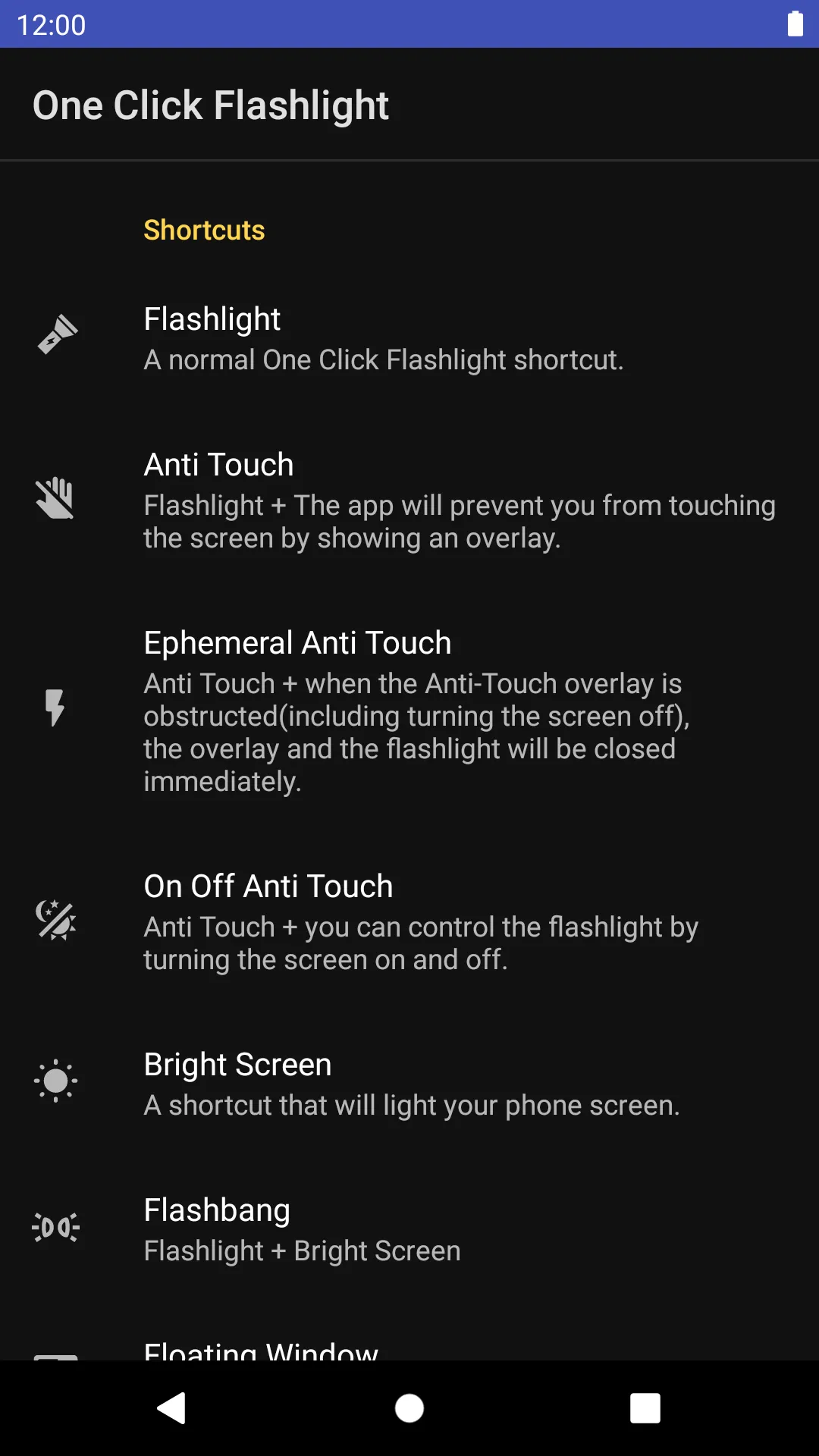 One Click Flashlight | Indus Appstore | Screenshot