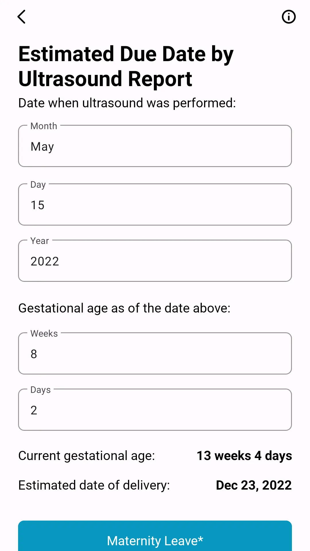 Obstetric Calculator | Indus Appstore | Screenshot