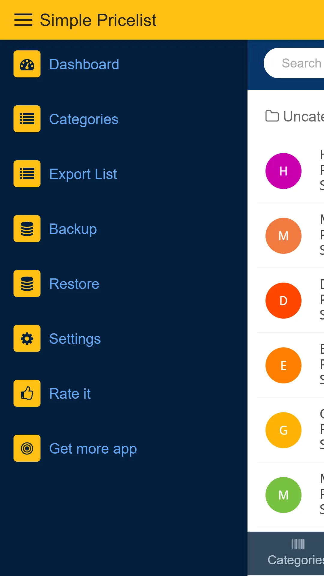 Simple Pricelist | Indus Appstore | Screenshot