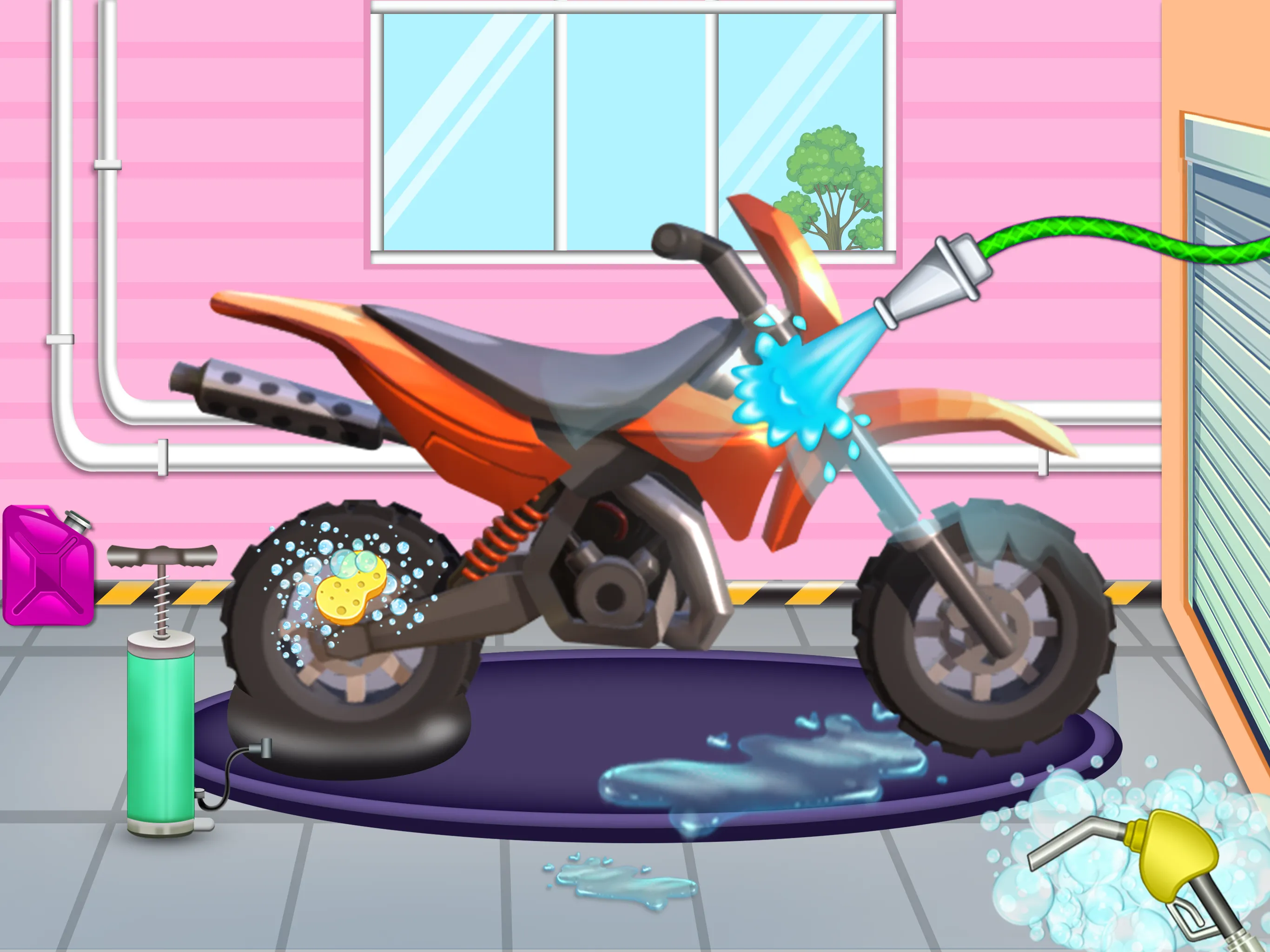 Power Washing Garage Bike Game | Indus Appstore | Screenshot