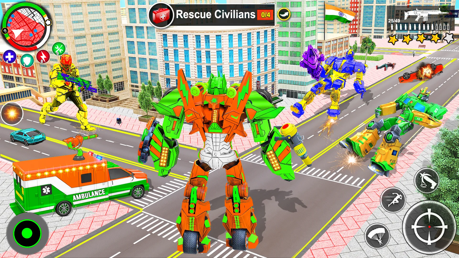 Ambulance Dog Robot Mech Wars | Indus Appstore | Screenshot