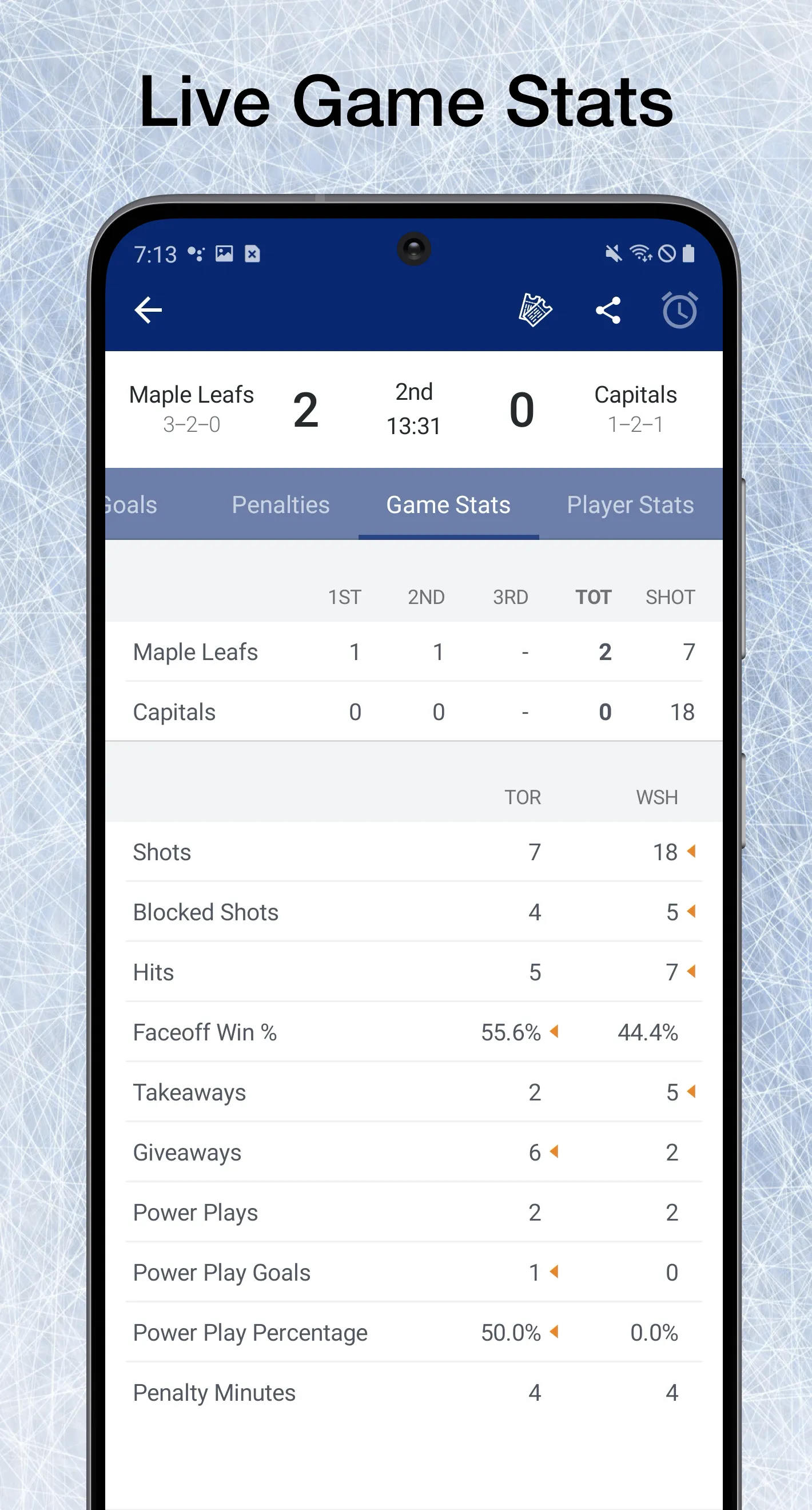 Scores App: NHL Hockey Scores | Indus Appstore | Screenshot