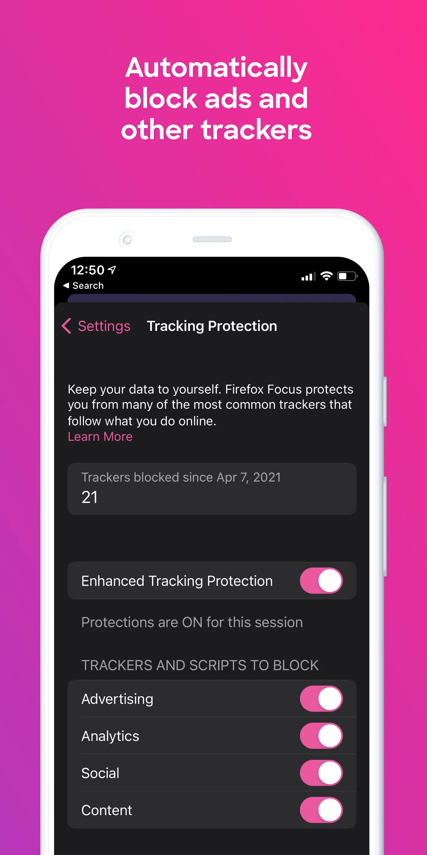 Firefox Focus: No Fuss Browser | Indus Appstore | Screenshot