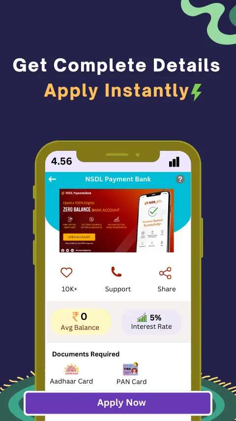 Zero Balance Saving Account | Indus Appstore | Screenshot