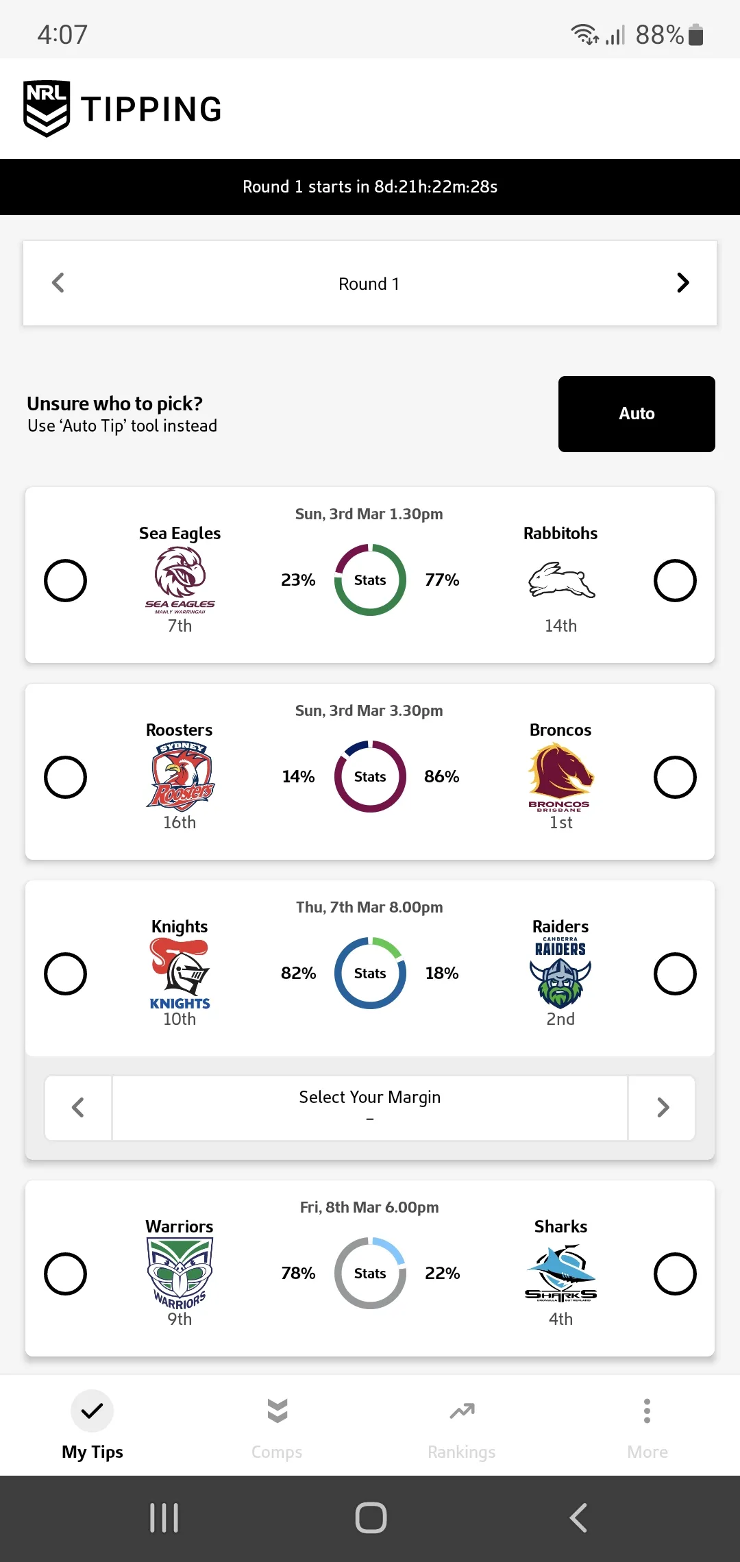 NRL Tipping | Indus Appstore | Screenshot