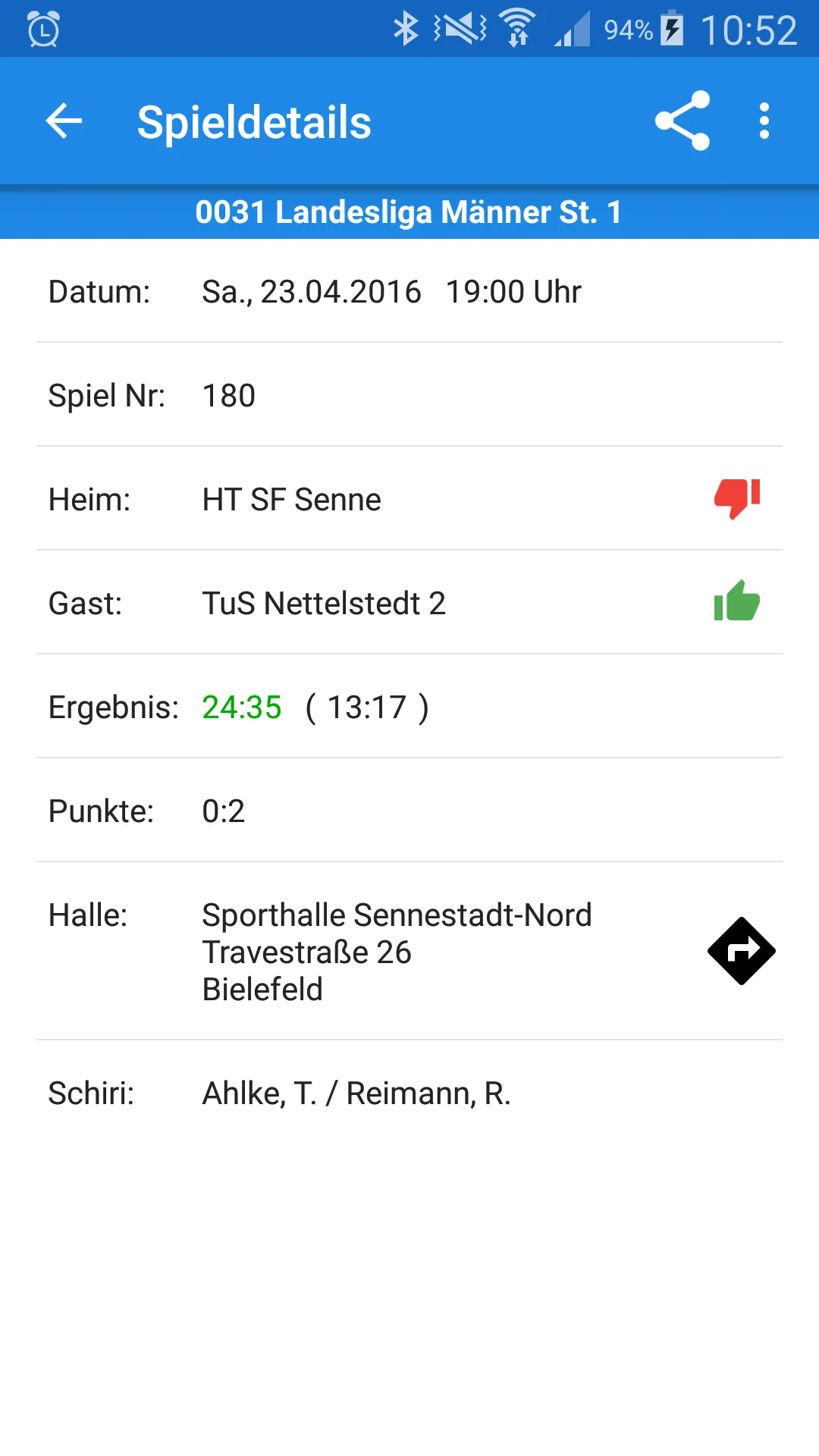 HT Sportfreunde Senne | Indus Appstore | Screenshot