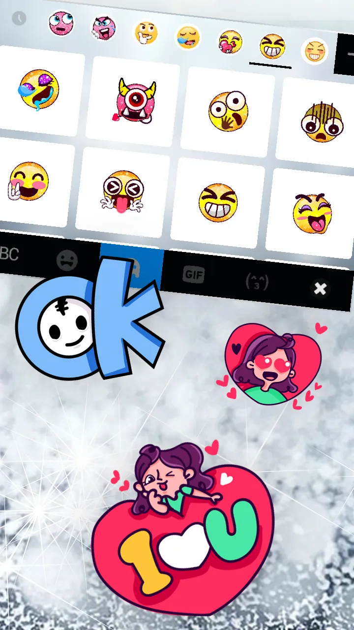 Silver Sparkles Keyboard Backg | Indus Appstore | Screenshot