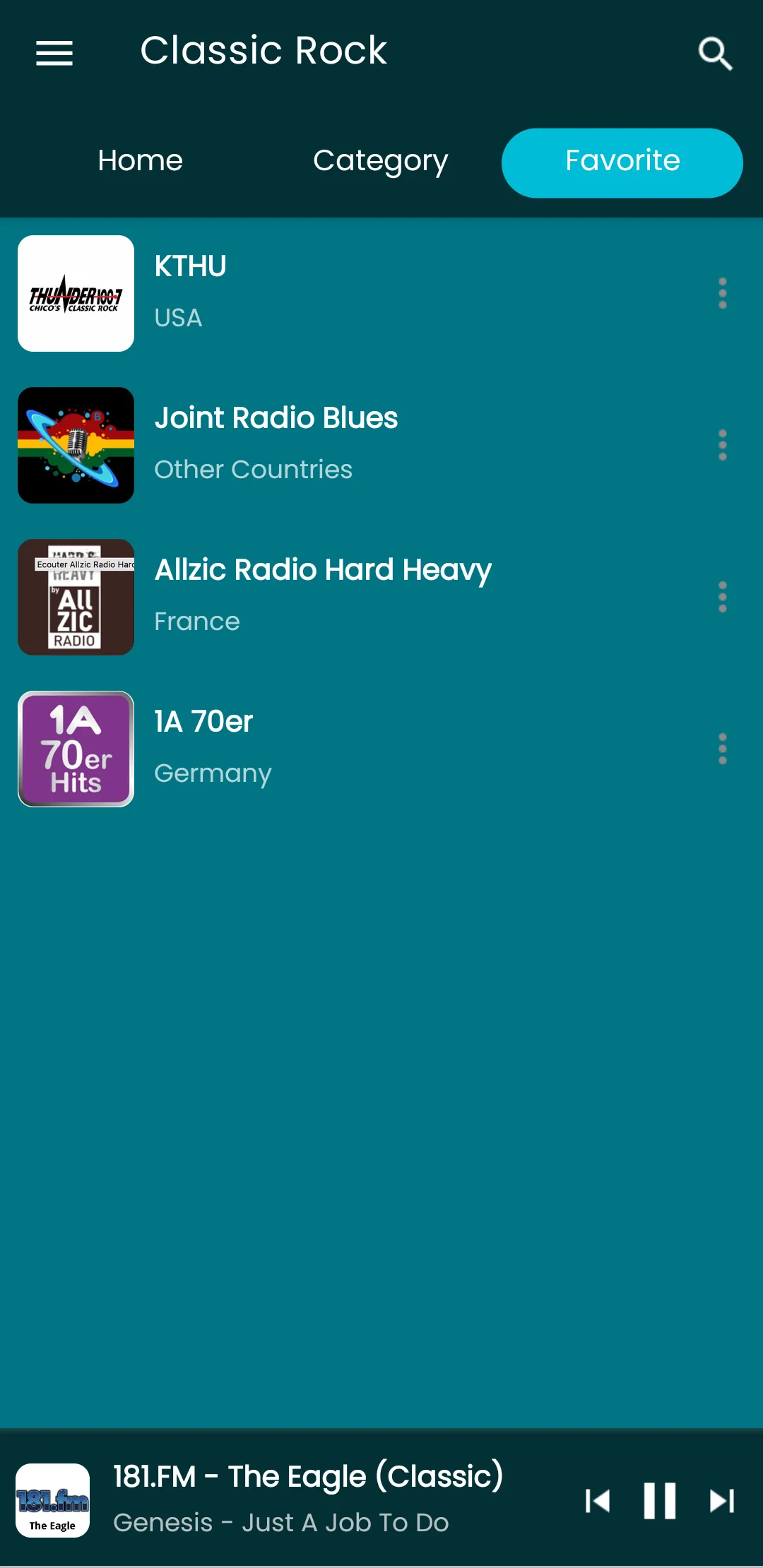 Classic rock radios | Indus Appstore | Screenshot