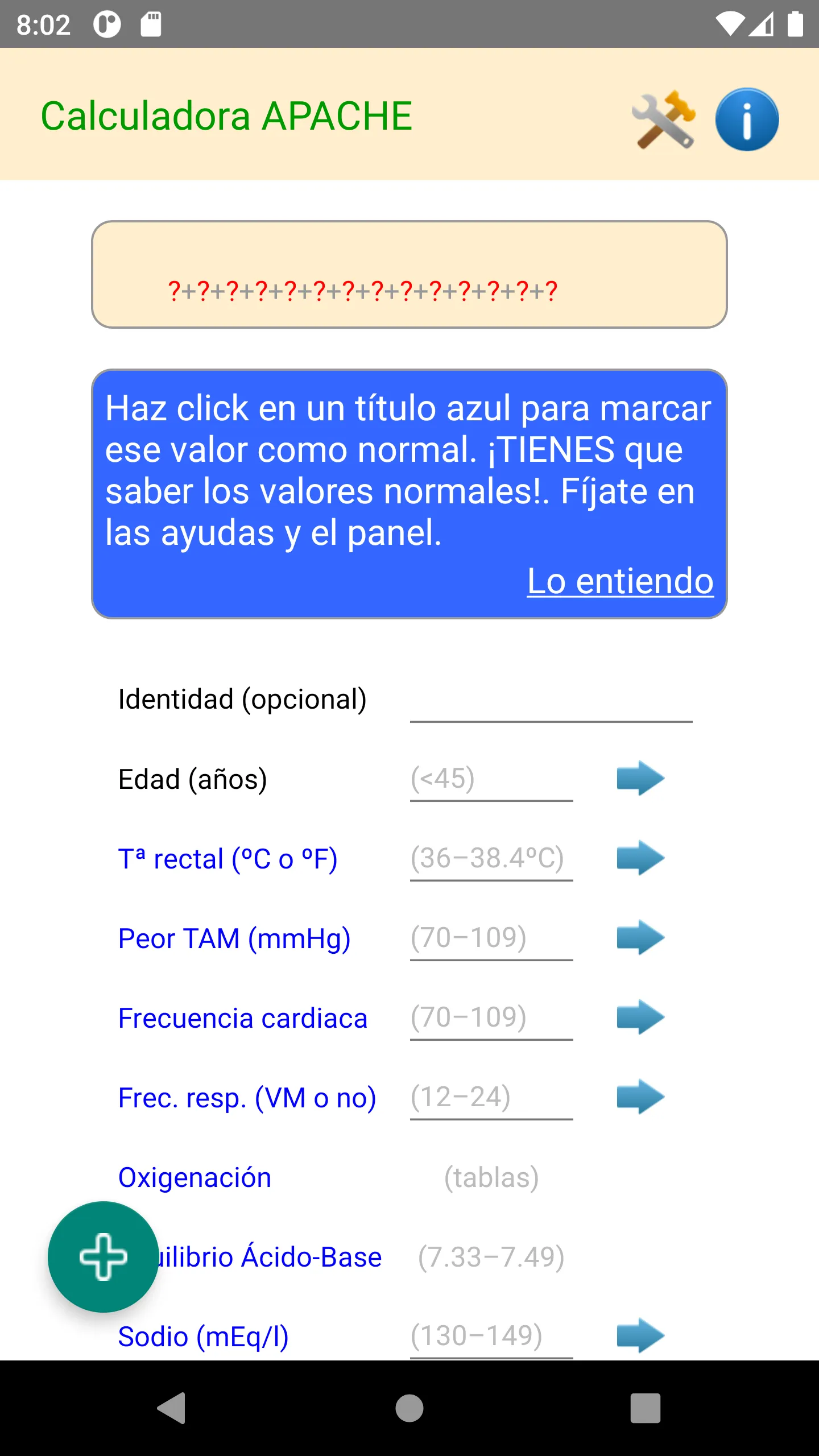 APACHE II Calc | Indus Appstore | Screenshot