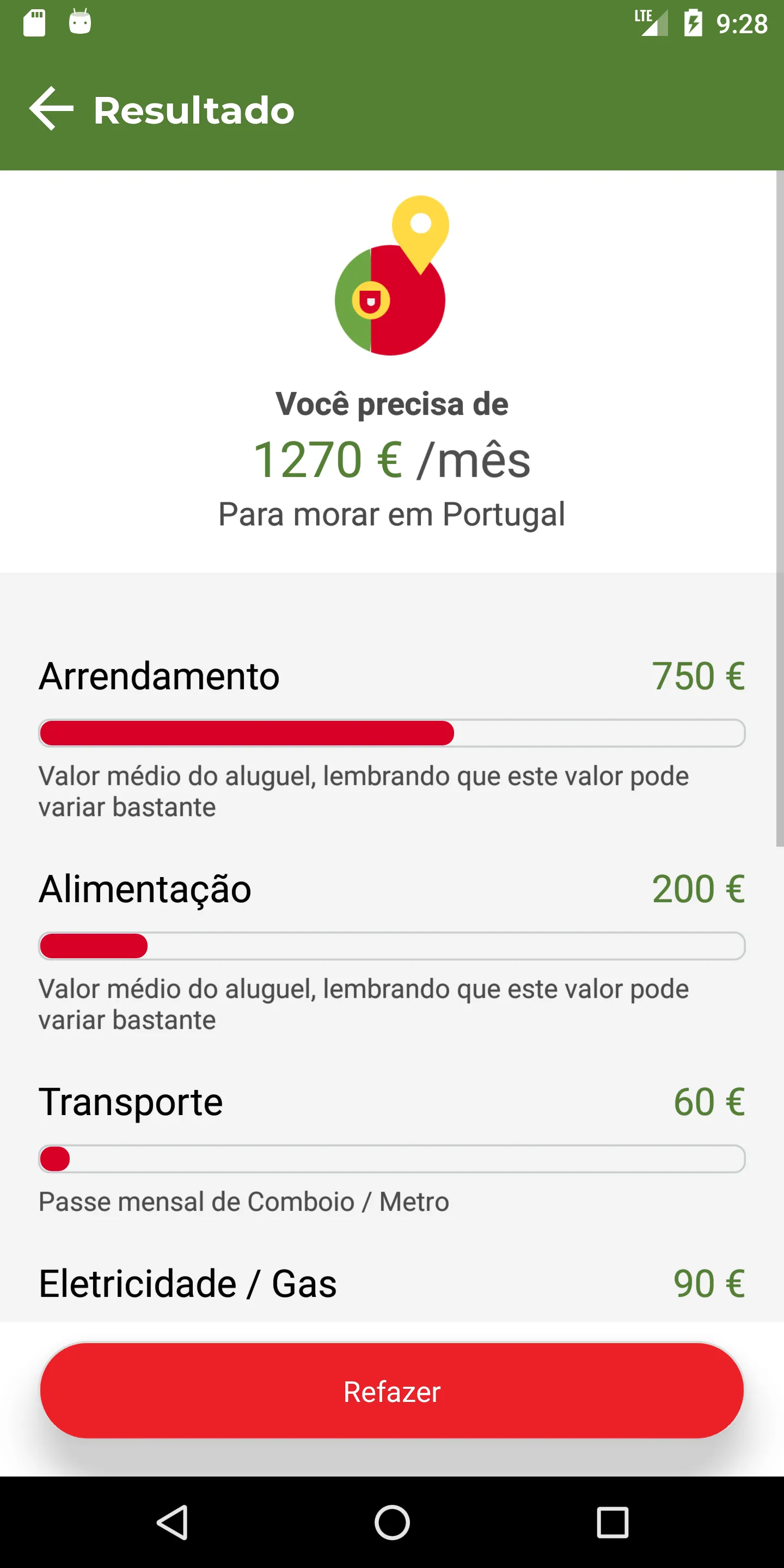 Morar em Portugal - Calculador | Indus Appstore | Screenshot