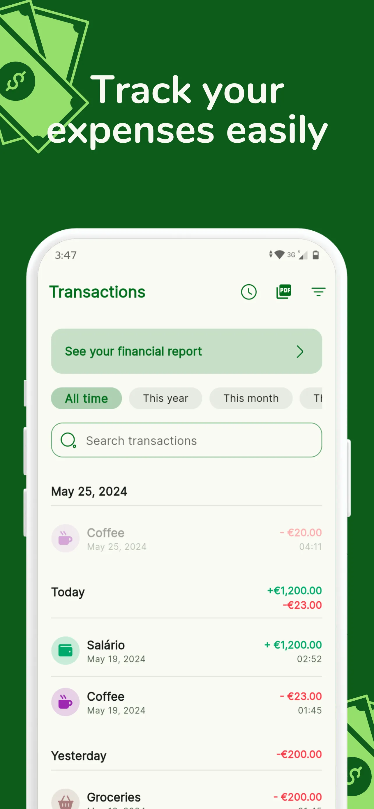 Billiffy Expense Manager | Indus Appstore | Screenshot