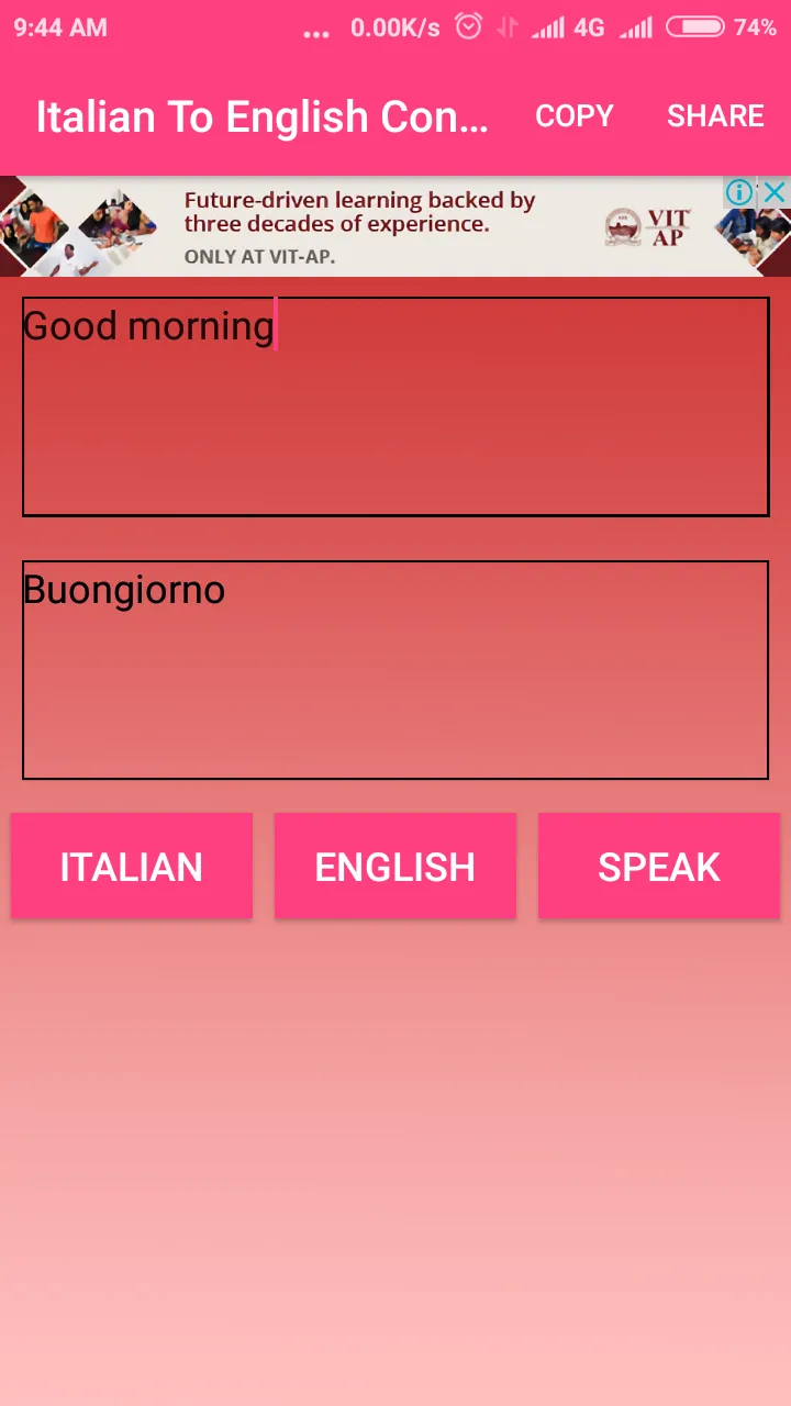 Italian To English Converter | Indus Appstore | Screenshot