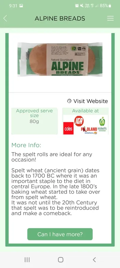 FODMAP Friendly | Indus Appstore | Screenshot