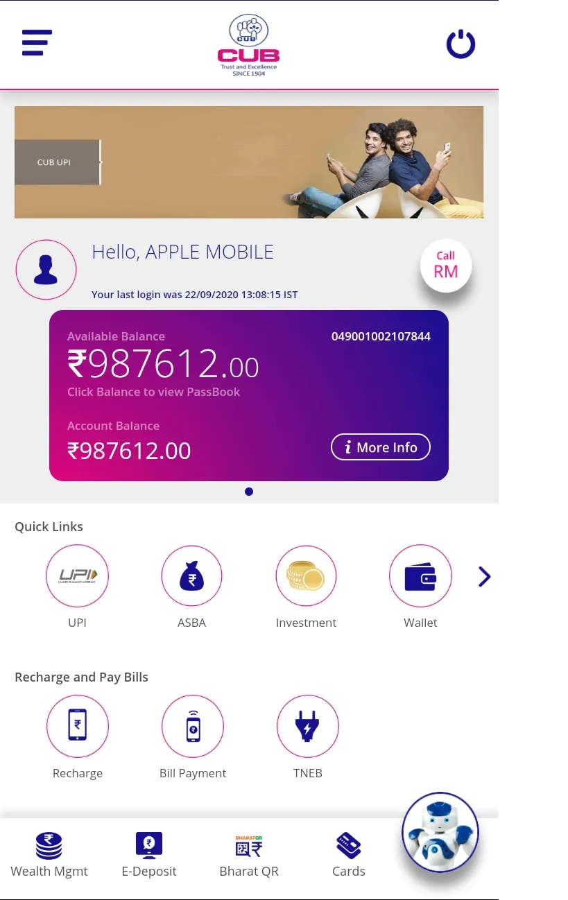 CUB All in one Mobile App | Indus Appstore | Screenshot