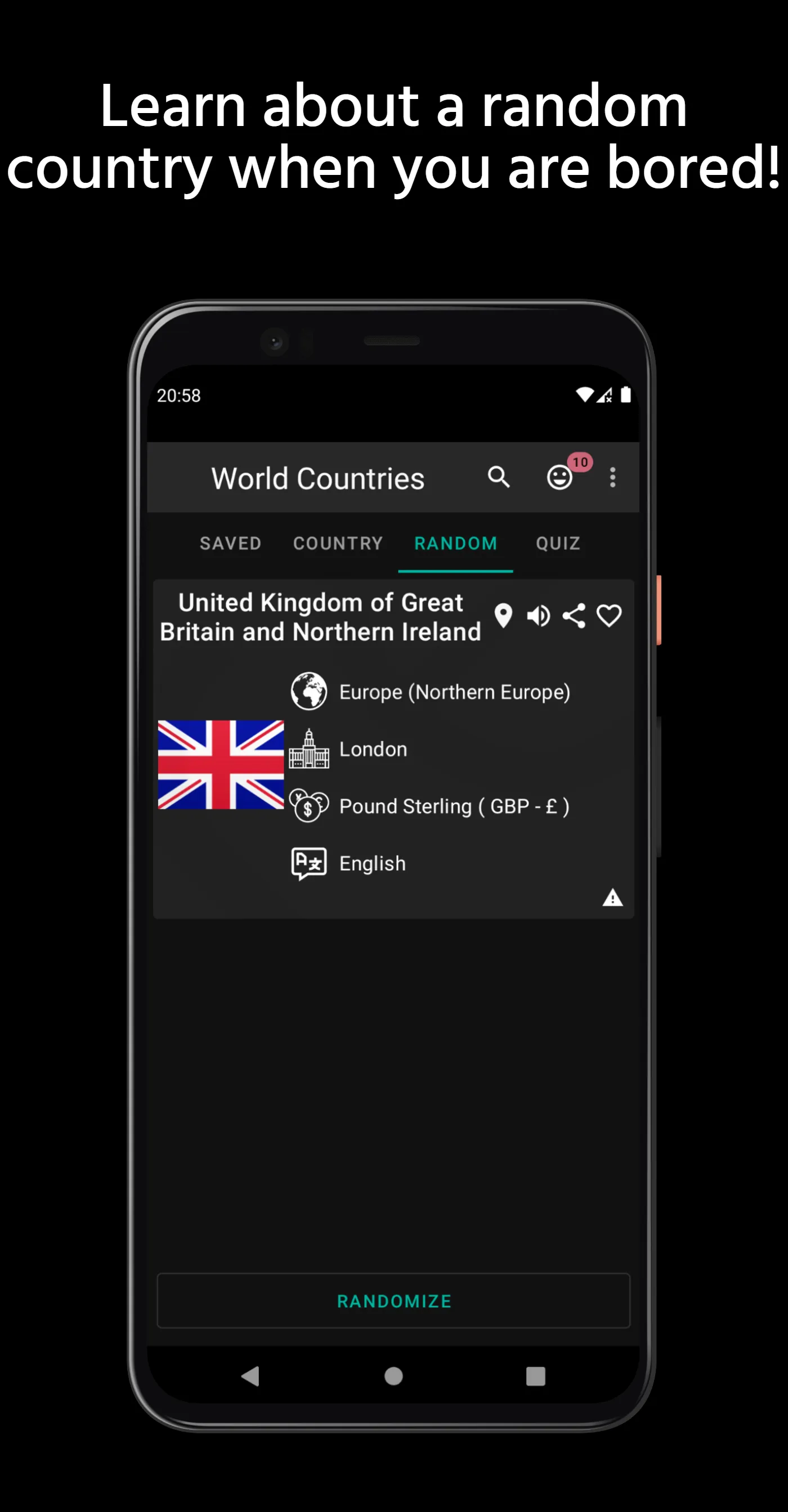 Country Capital and Flag Quiz | Indus Appstore | Screenshot