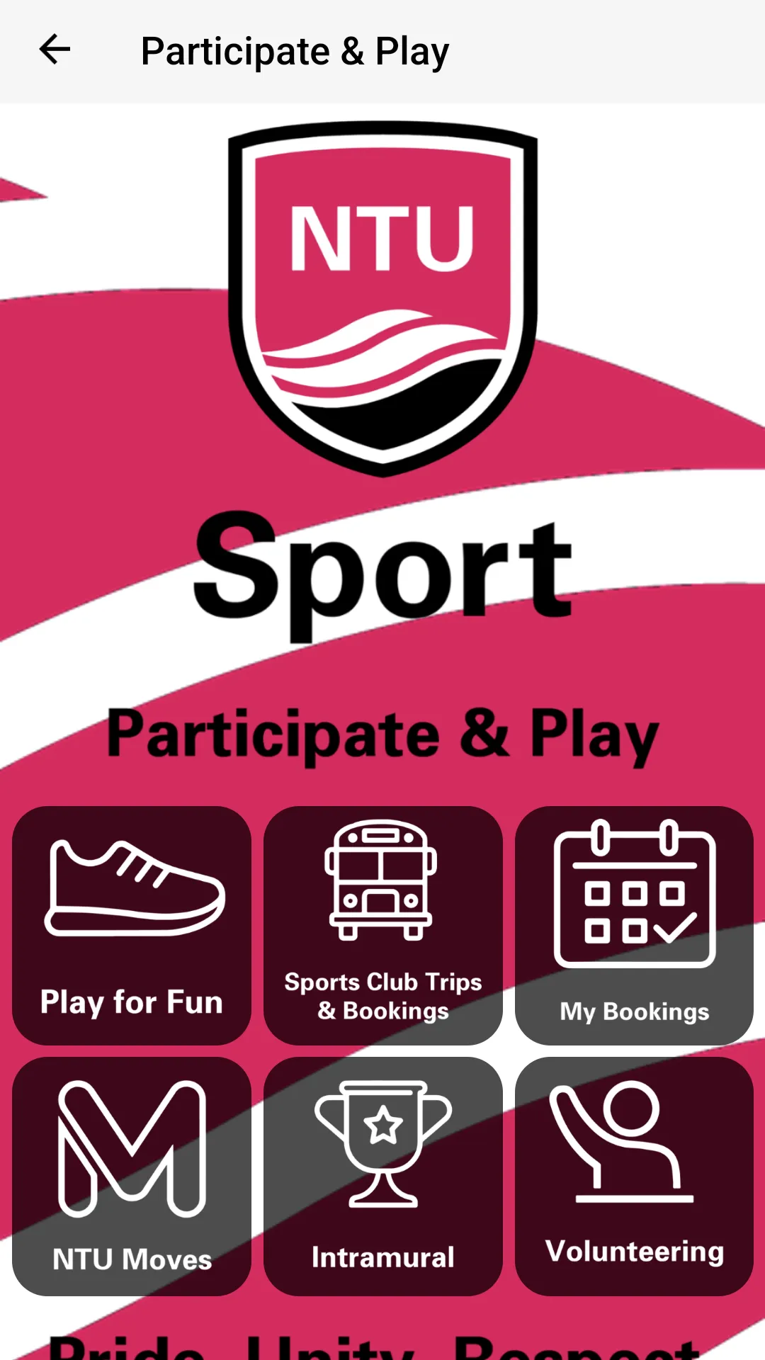 NTU Sport | Indus Appstore | Screenshot