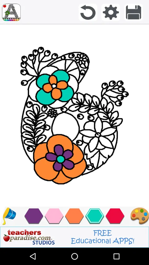 Adult Coloring Books: Alphabet | Indus Appstore | Screenshot