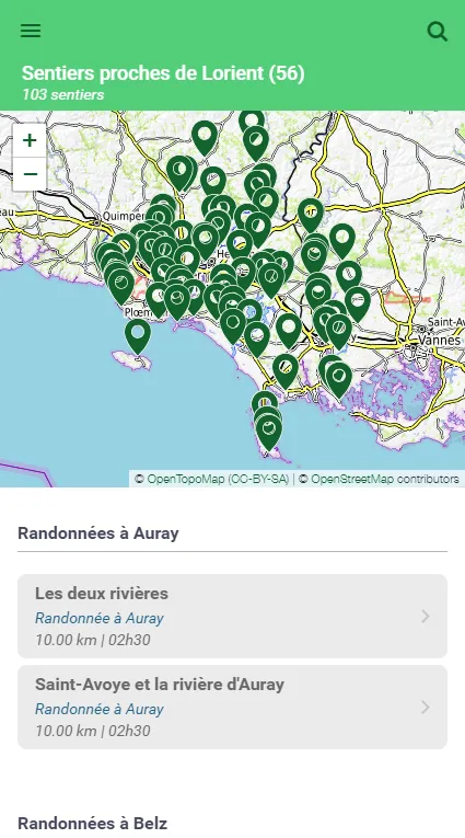 Sentiers en France, circuits d | Indus Appstore | Screenshot