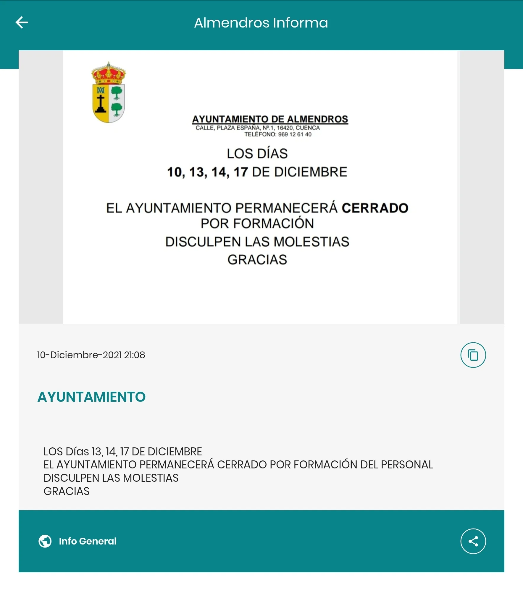 Almendros Informa | Indus Appstore | Screenshot