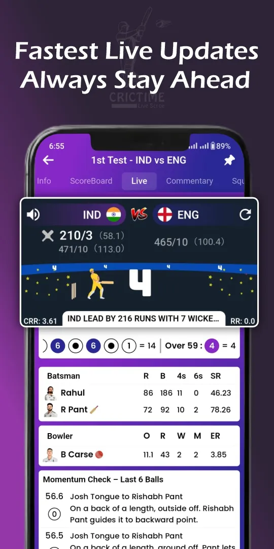 Cricket Live Score : CricTime | Indus Appstore | Screenshot