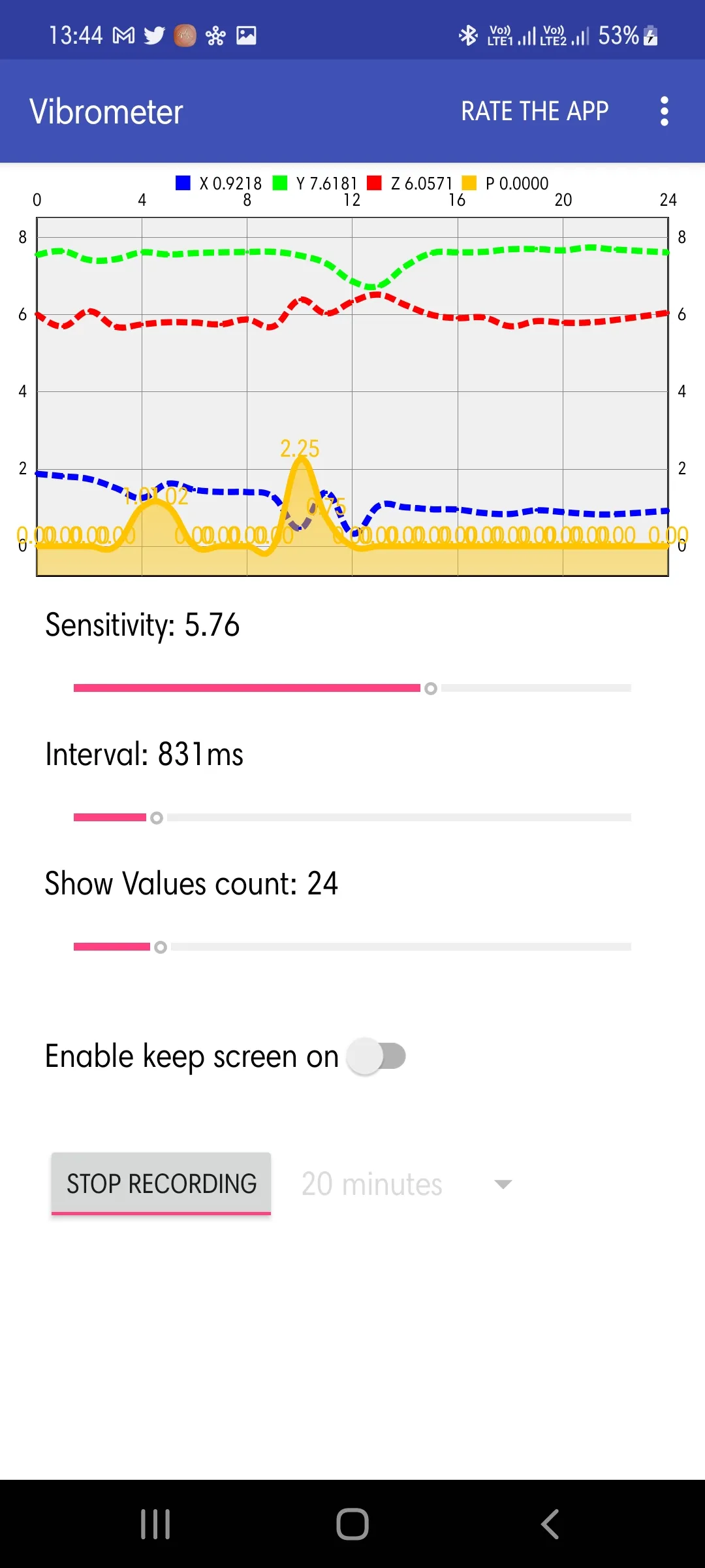 Vibrometer | Indus Appstore | Screenshot