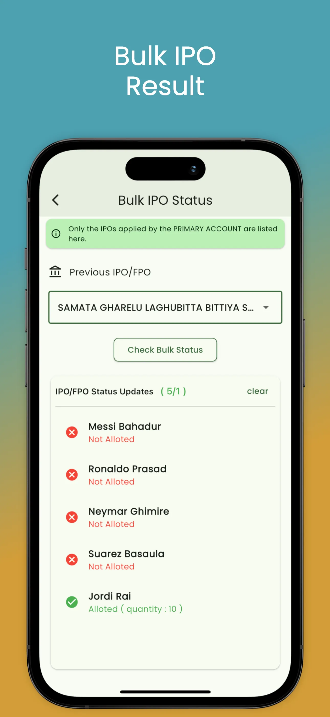 IPO Bulk Apply ( IPO Result ) | Indus Appstore | Screenshot