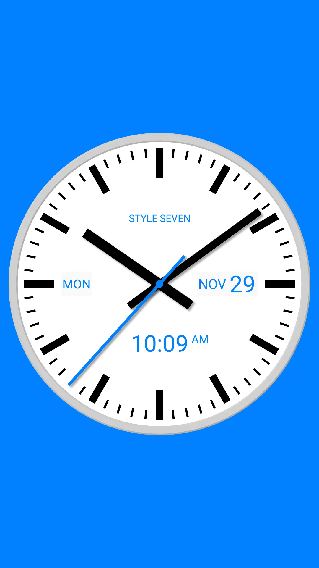 White Analog Clock-7 | Indus Appstore | Screenshot