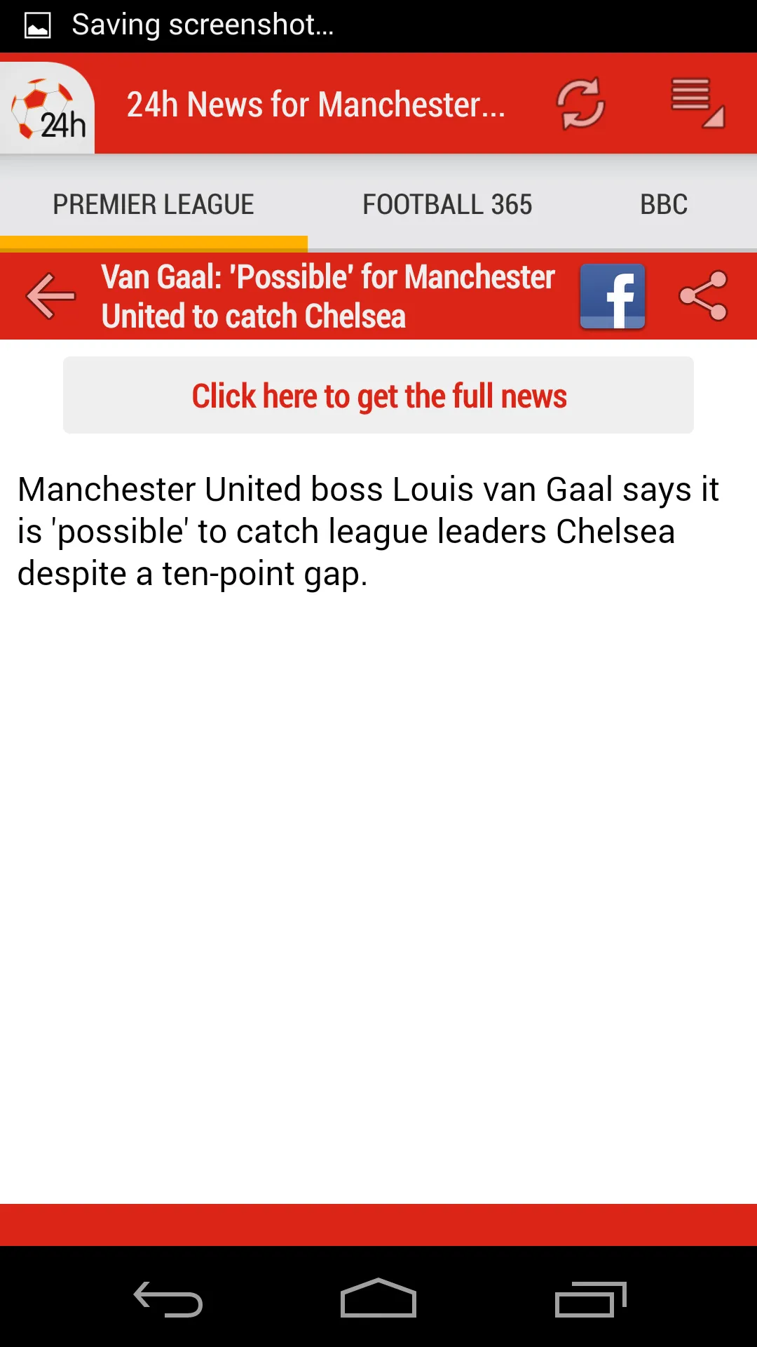 24h News for Man. United | Indus Appstore | Screenshot