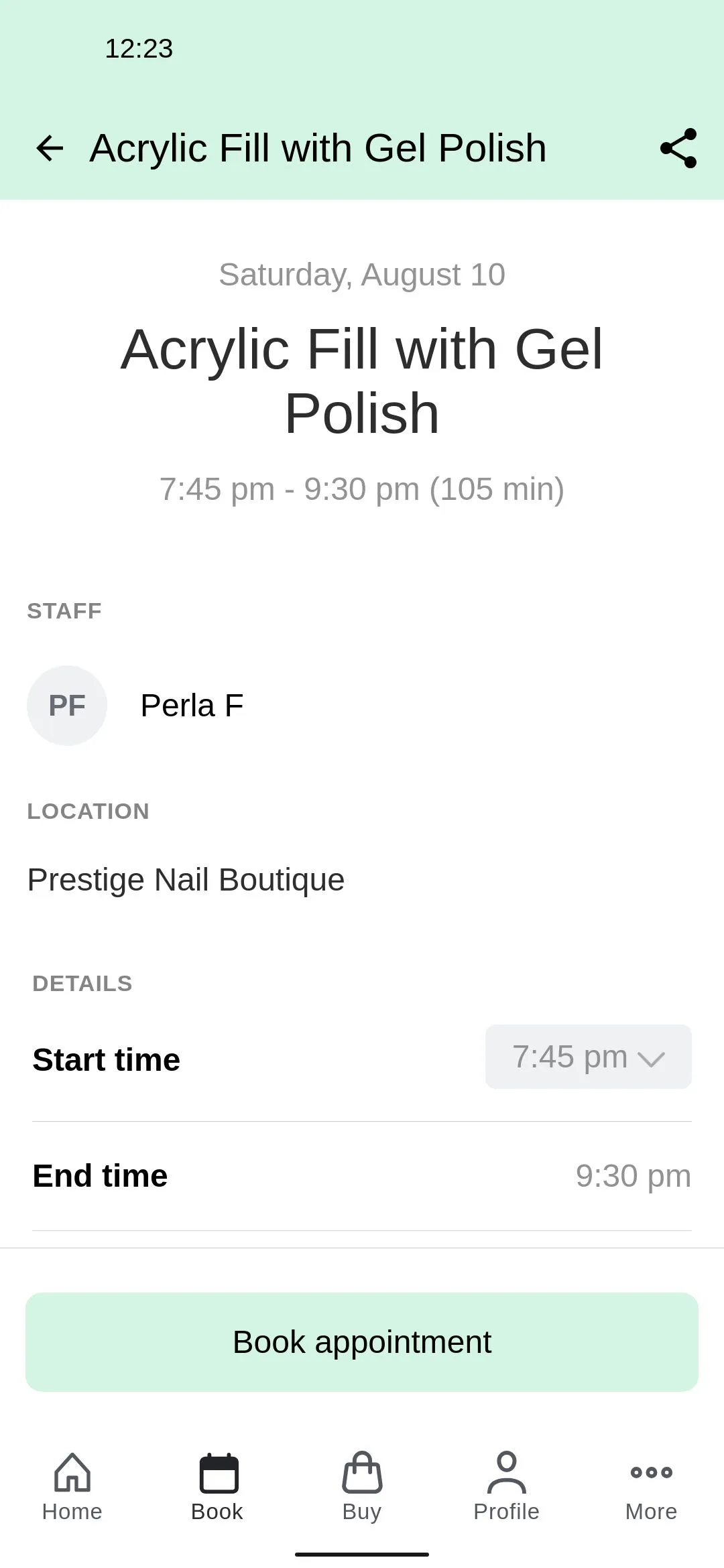 Prestige Nail Boutique | Indus Appstore | Screenshot