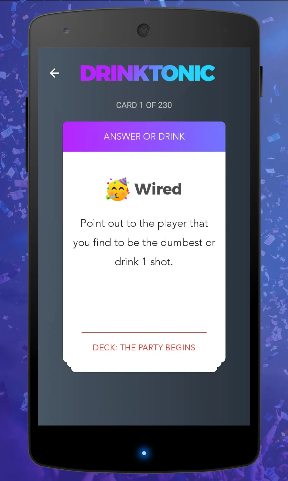 Drinktonic - Drinking Game | Indus Appstore | Screenshot