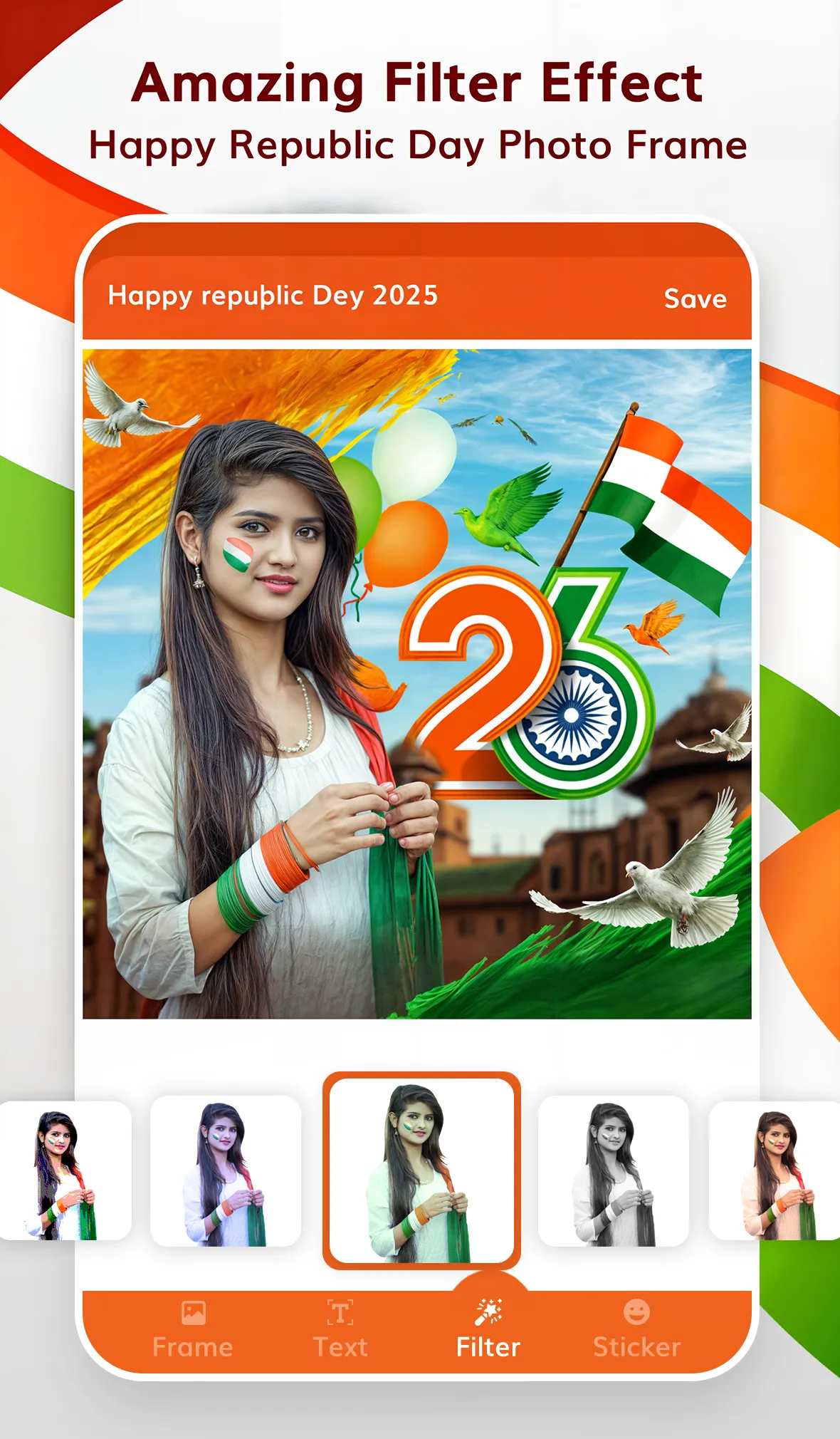 Happy Republic Day Photo Frame | Indus Appstore | Screenshot