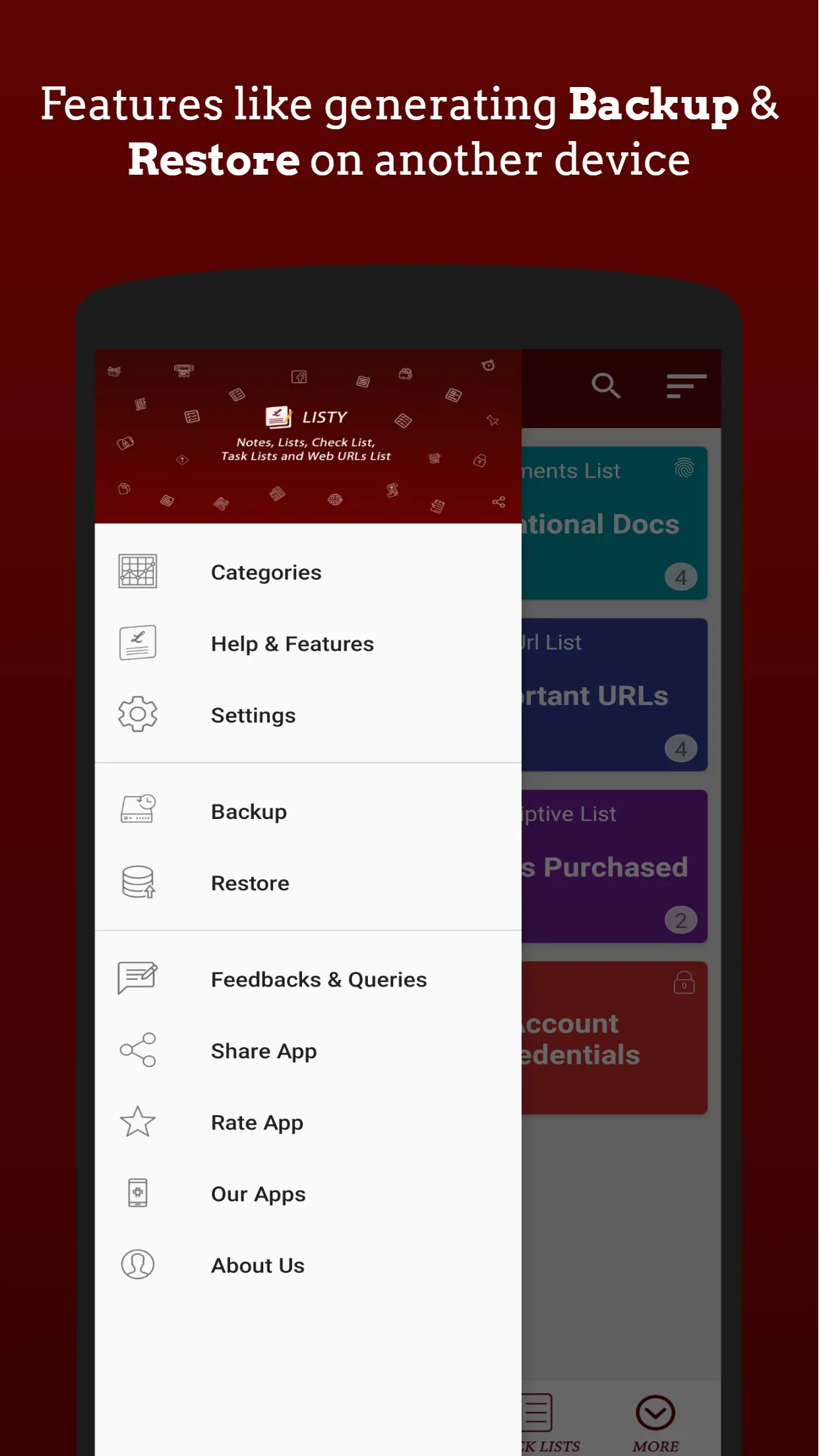 Listy - Notes, Lists and More | Indus Appstore | Screenshot