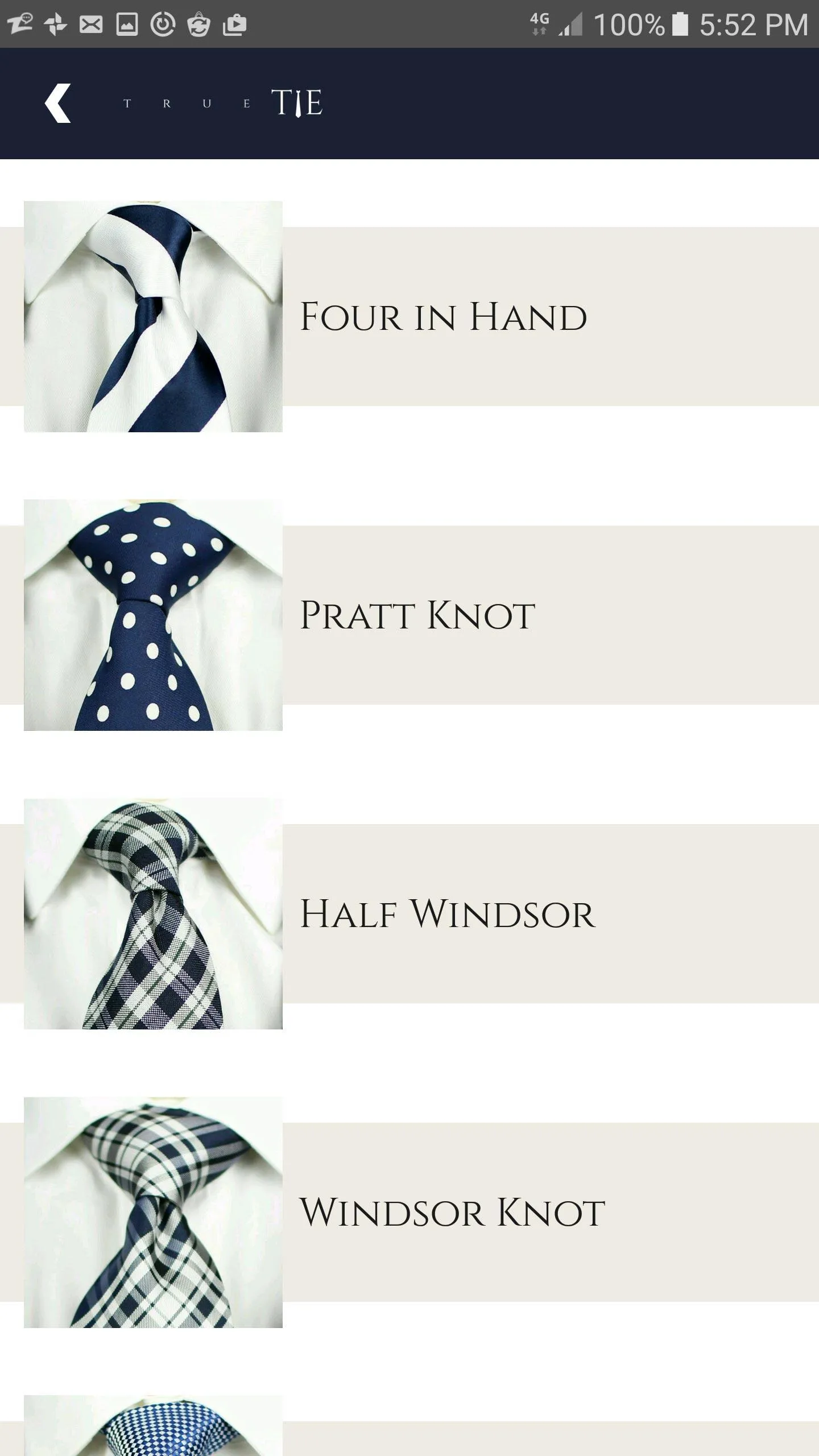 How To Tie A Tie Knot - True T | Indus Appstore | Screenshot