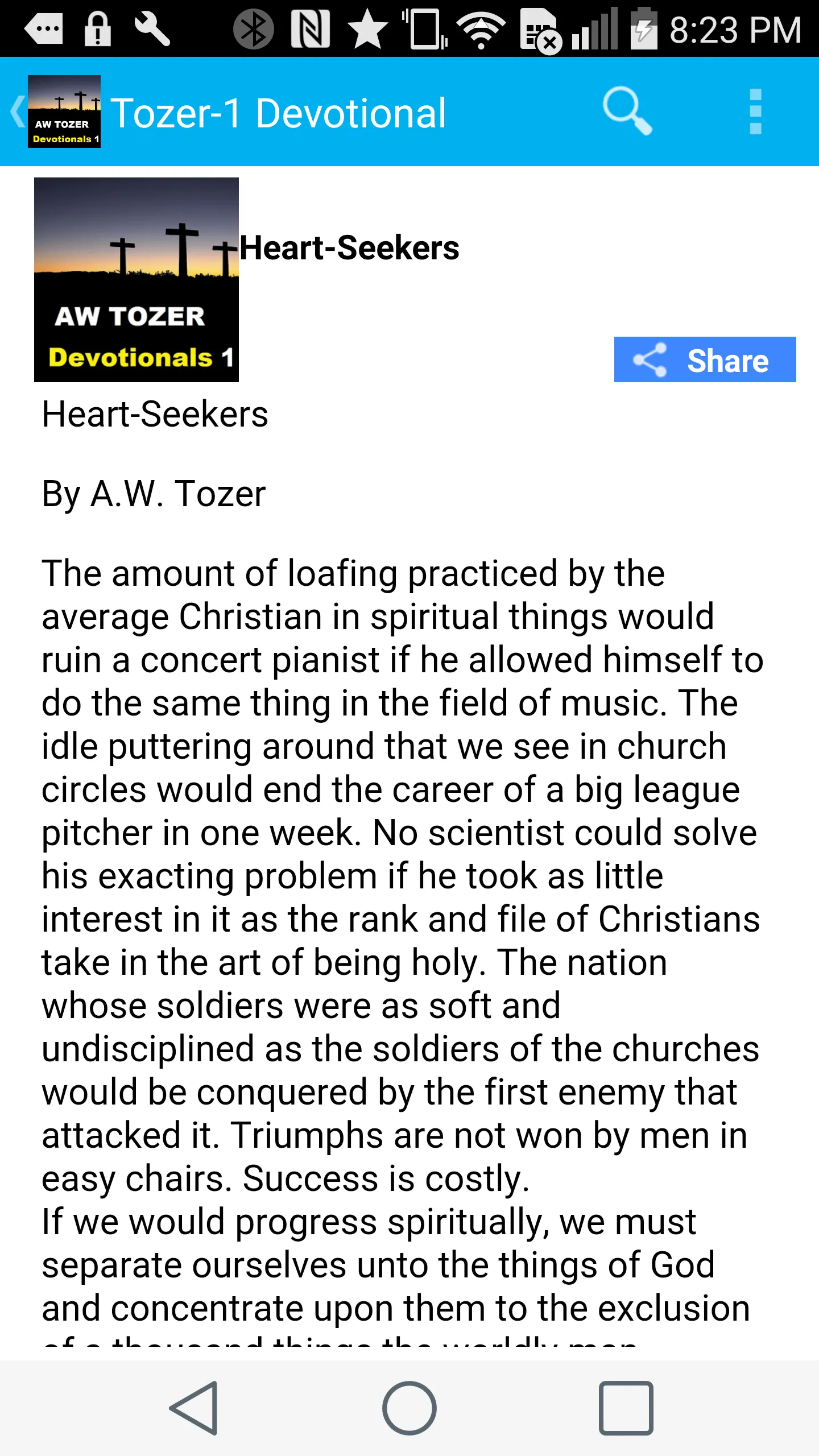 AW Tozer Devotional Series 1 | Indus Appstore | Screenshot