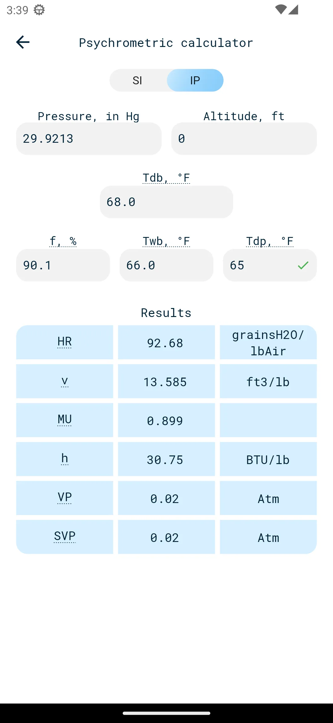 HVAC engineering calculator | Indus Appstore | Screenshot