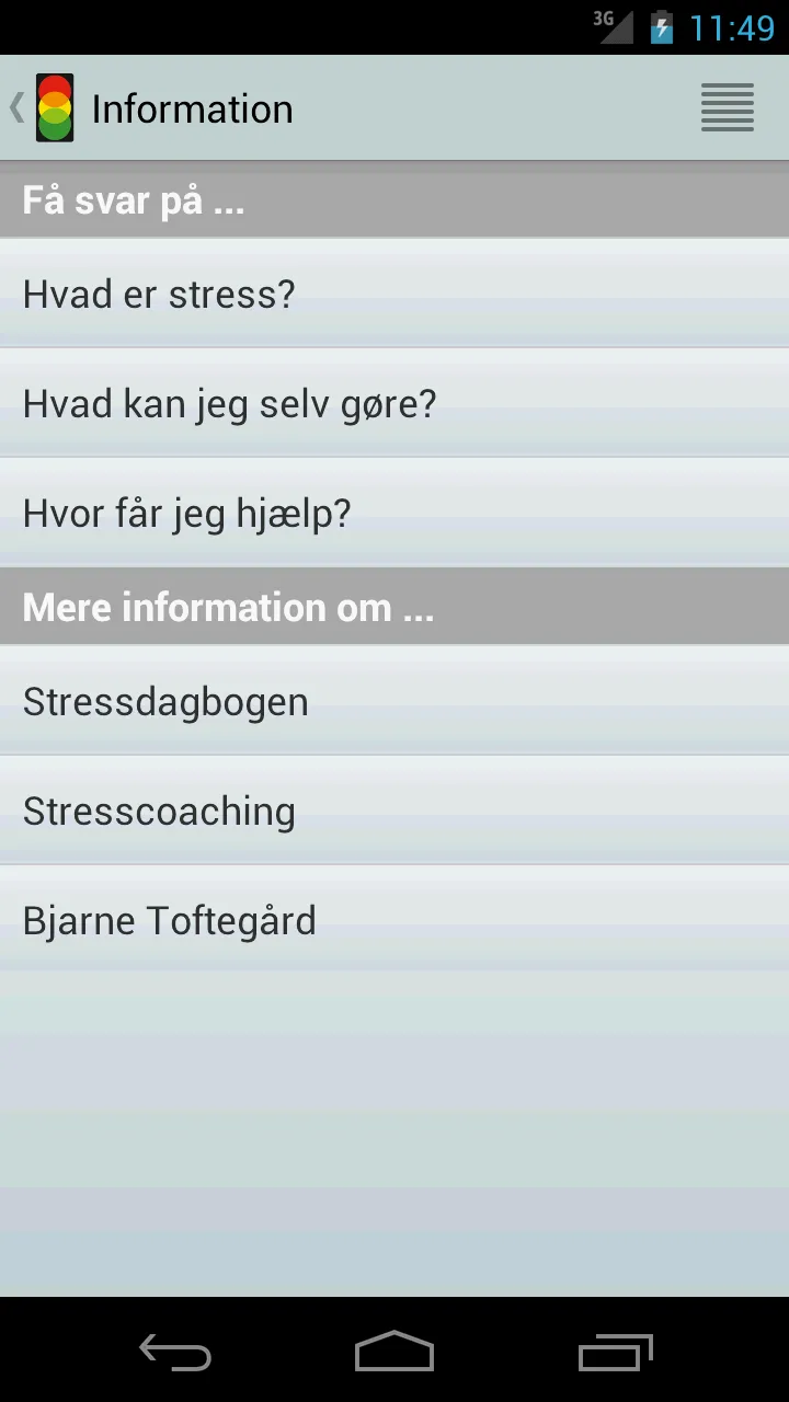 Stressdagbogen | Indus Appstore | Screenshot