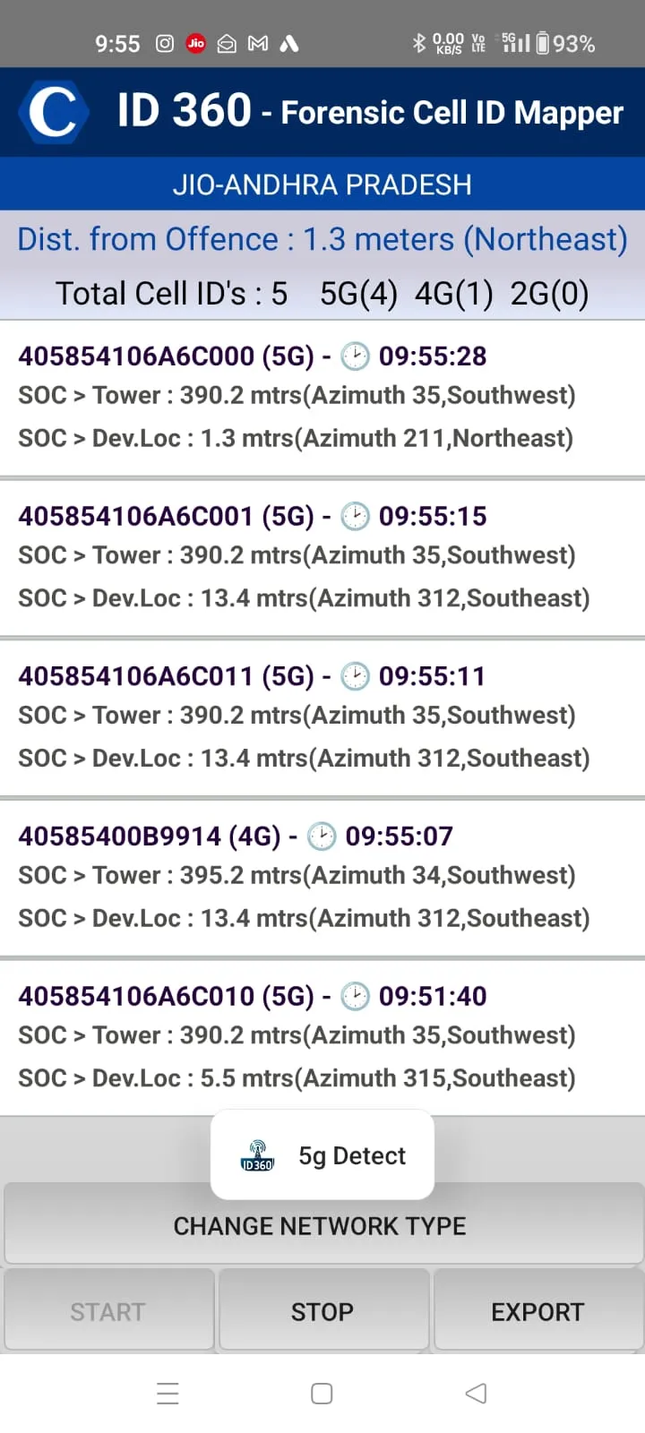 ID360 -Forensic Cell ID Mapper | Indus Appstore | Screenshot