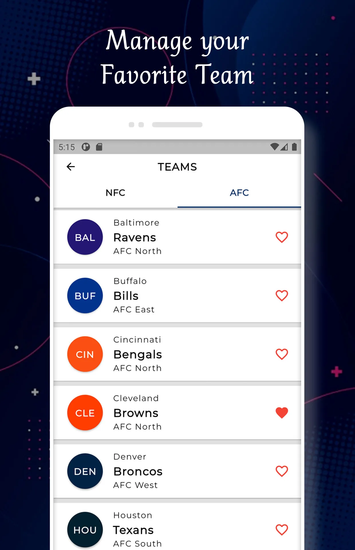 Cleveland - Football Livescore | Indus Appstore | Screenshot