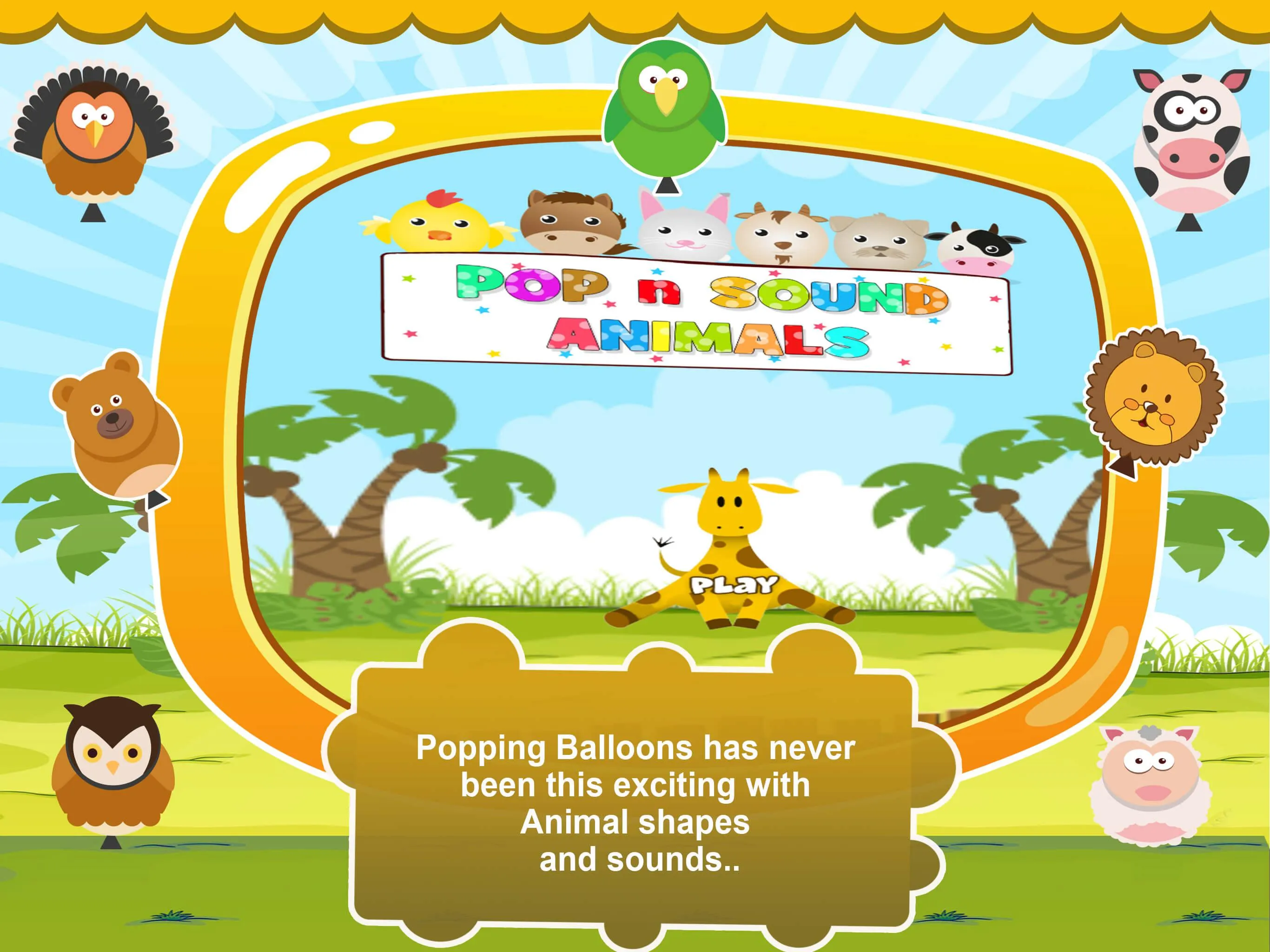 Balloons Animal Sounds Popping | Indus Appstore | Screenshot