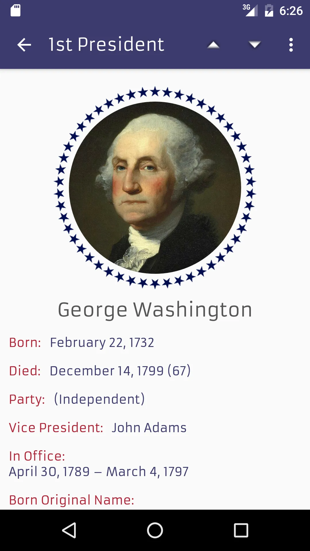 The U.S. Presidents | Indus Appstore | Screenshot