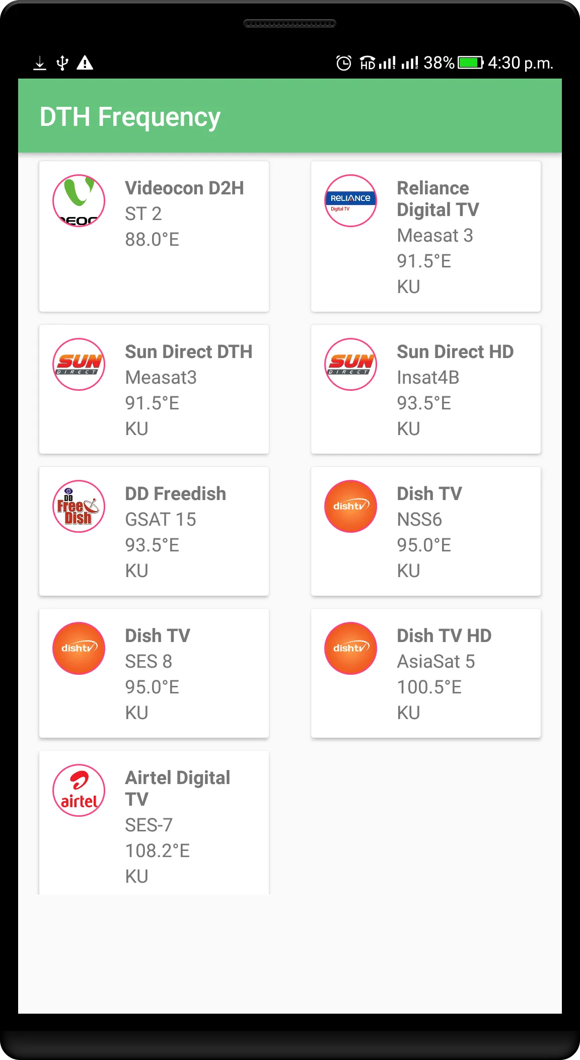 DTH Frequency | Indus Appstore | Screenshot