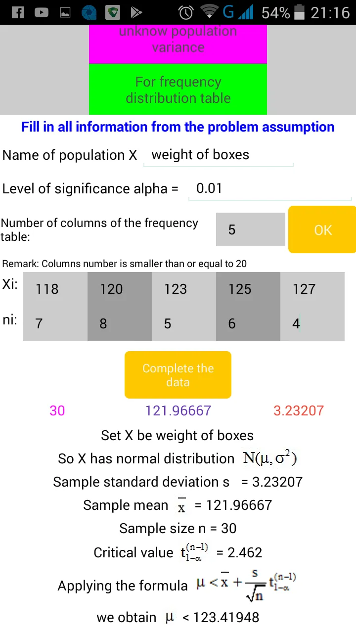 Estimation of parameters | Indus Appstore | Screenshot