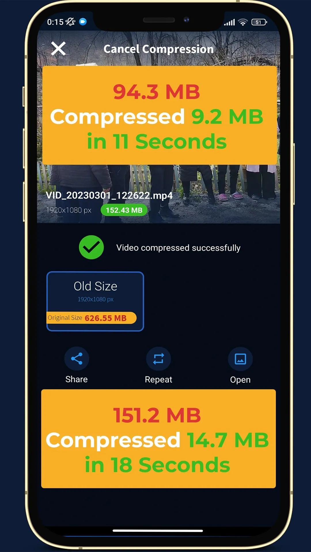 Video Compress No-Lose Quality | Indus Appstore | Screenshot